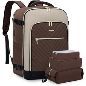 Airline approved large travel backpack 40L carry on personal item bag for women